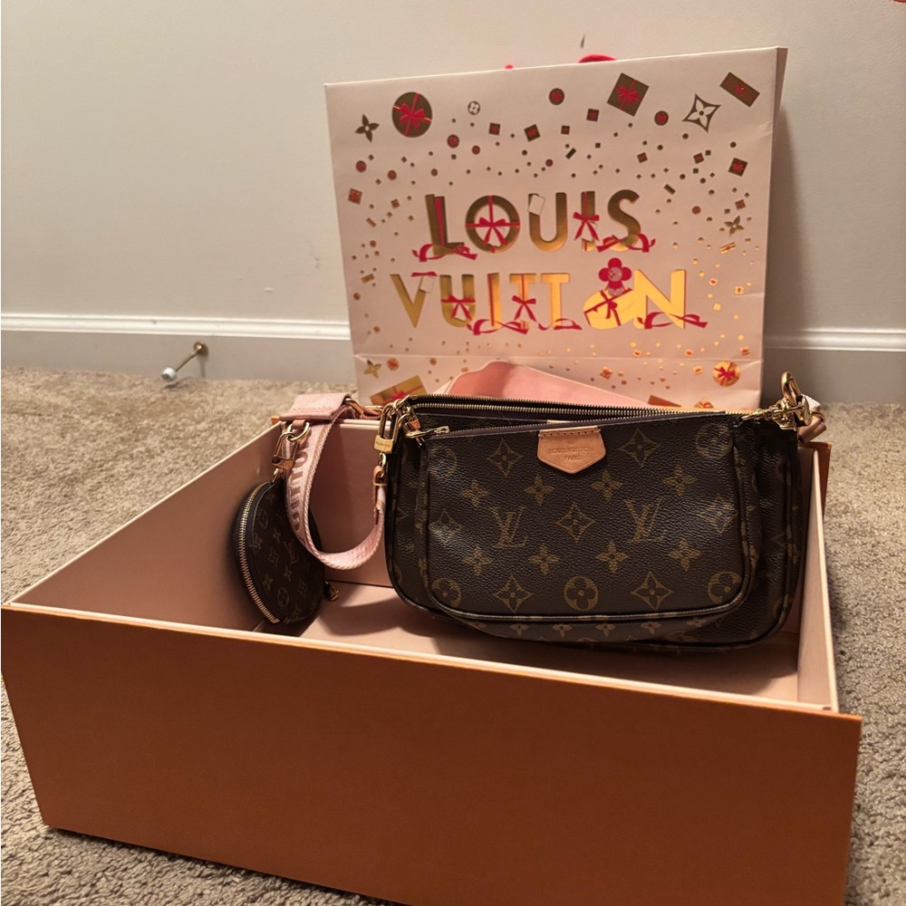 Louis Vuitton Black and Brown Monogram Crossbody Bag
